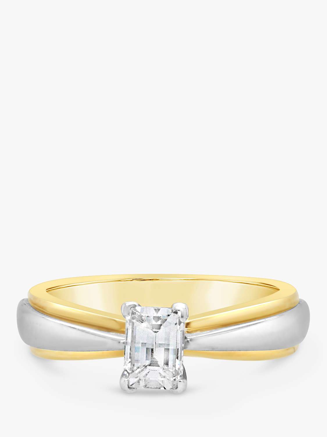 Buy Milton & Humble Jewellery Second Hand 18ct White & Yellow Gold Solitaire Diamond Engagement Ring Online at johnlewis.com