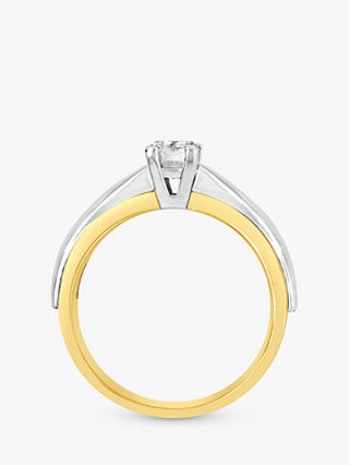 Milton & Humble Jewellery Second Hand 18ct White & Yellow Gold Solitaire Diamond Engagement Ring