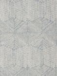 John Lewis Flax Embroidery Furnishing Fabric, Natural, Lake Blue