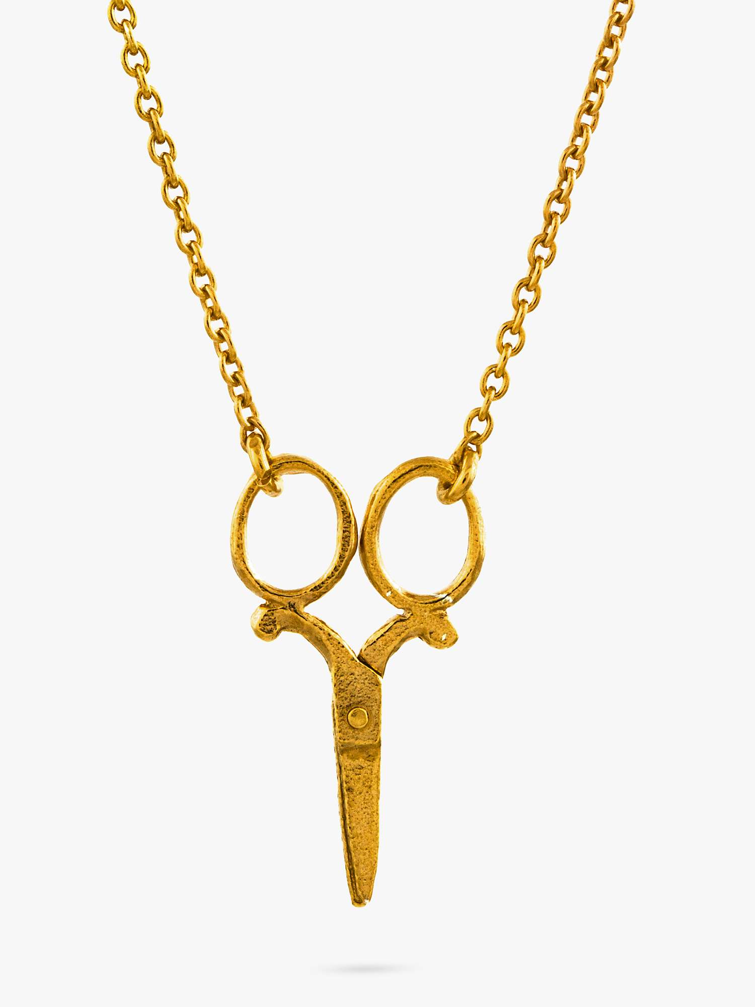 Buy Alex Monroe Scissors Pendant Necklace, Gold Online at johnlewis.com