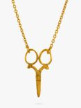 Alex Monroe Scissors Pendant Necklace, Gold