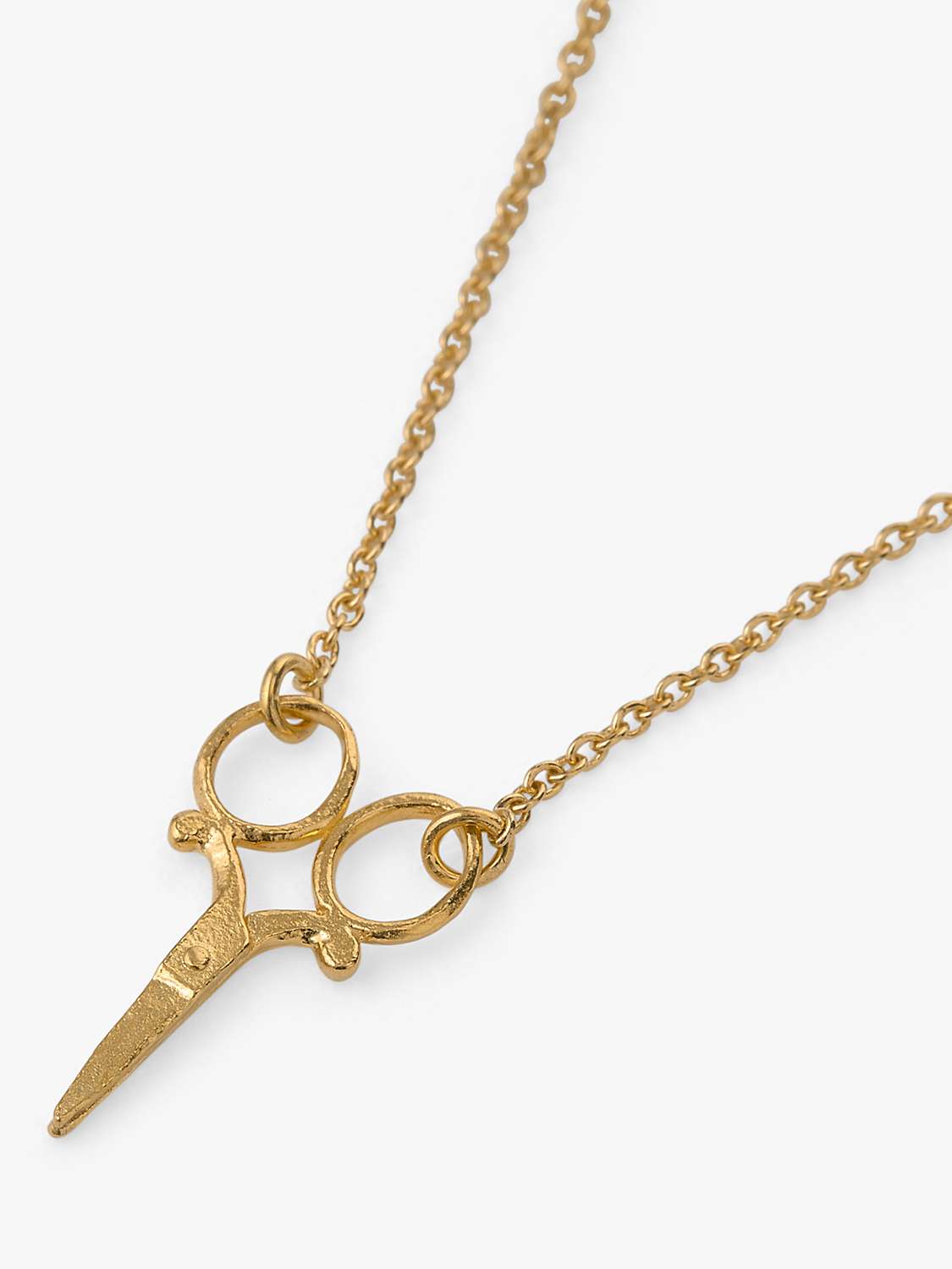 Buy Alex Monroe Scissors Pendant Necklace, Gold Online at johnlewis.com
