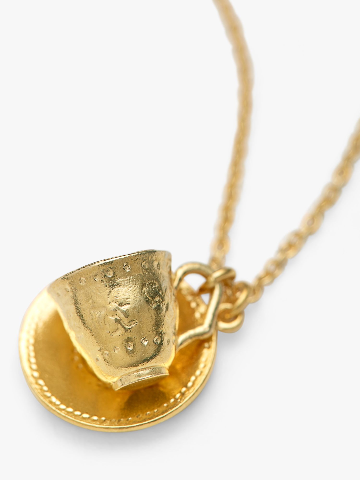 Buy Alex Monroe Teacup Pendant Necklace, Gold Online at johnlewis.com