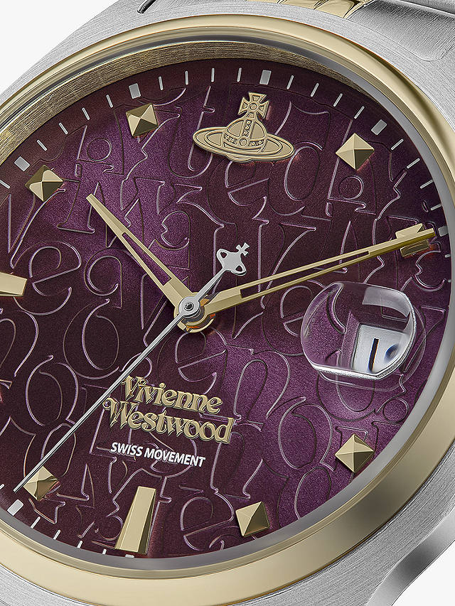 Vivienne Westwood Women's Camberwell Bracelet Strap Watch, Sliver/Gold