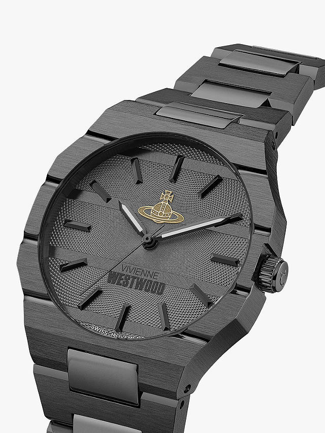 Vivienne Westwood Unisex Bank Bracelet Strap Watch, Gunmetal