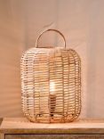 Nkuku Noko Wicker Small Table Lamp, Natural