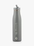 Totally About You Personalised Life Water Bottle, 500ml, Grey