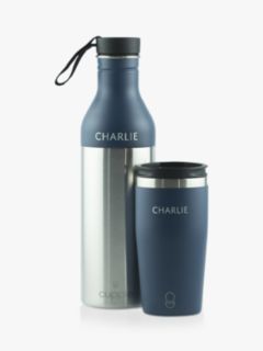 Totally About You Personalised Cupple Insulated Drinks Bottle & Cup, 525ml, Blue