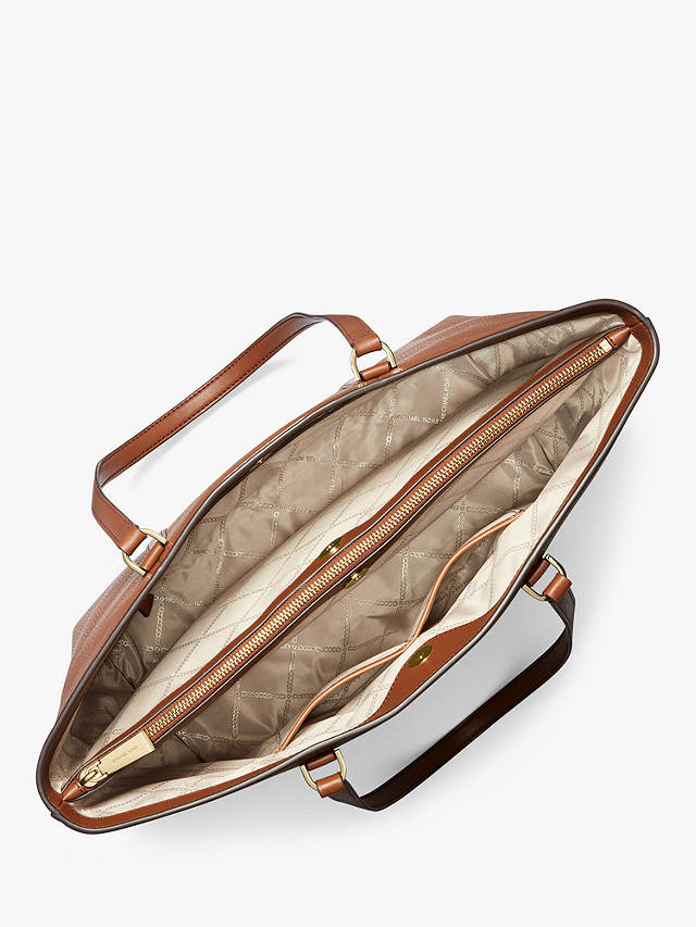 Michael Kors Temple Leather Tote Bag, Luggage