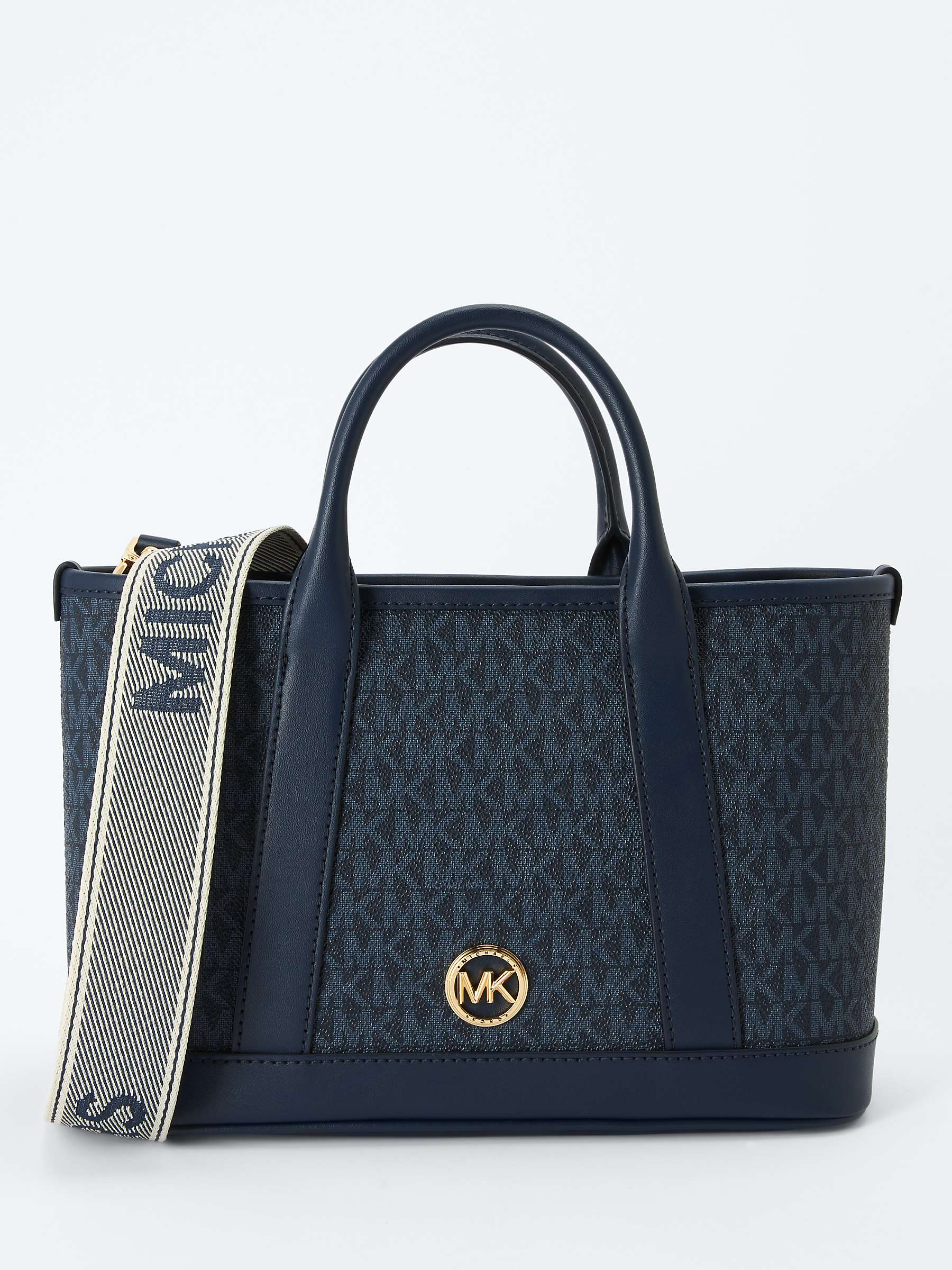 Buy Michael Kors Luisa Small Logo Tote Bag, Blue Online at johnlewis.com