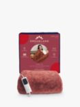 Dreamland Cosy Up Silk Soft Faux Fur Warming Electric Throw, Terracotta