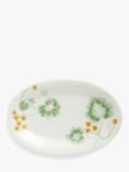 John Lewis Orangery Geranium Leaf Fine China Platter, 30cm, Green/White