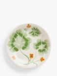 John Lewis Orangery Geranium Leaf Fine China Small Plate, 15cm, Green/White