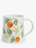 John Lewis Orangery Oranges Fine China Mug, 405ml, Orange