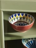 John Lewis Lisbon Fine China Cereal Bowl, 15cm, Red/Multi