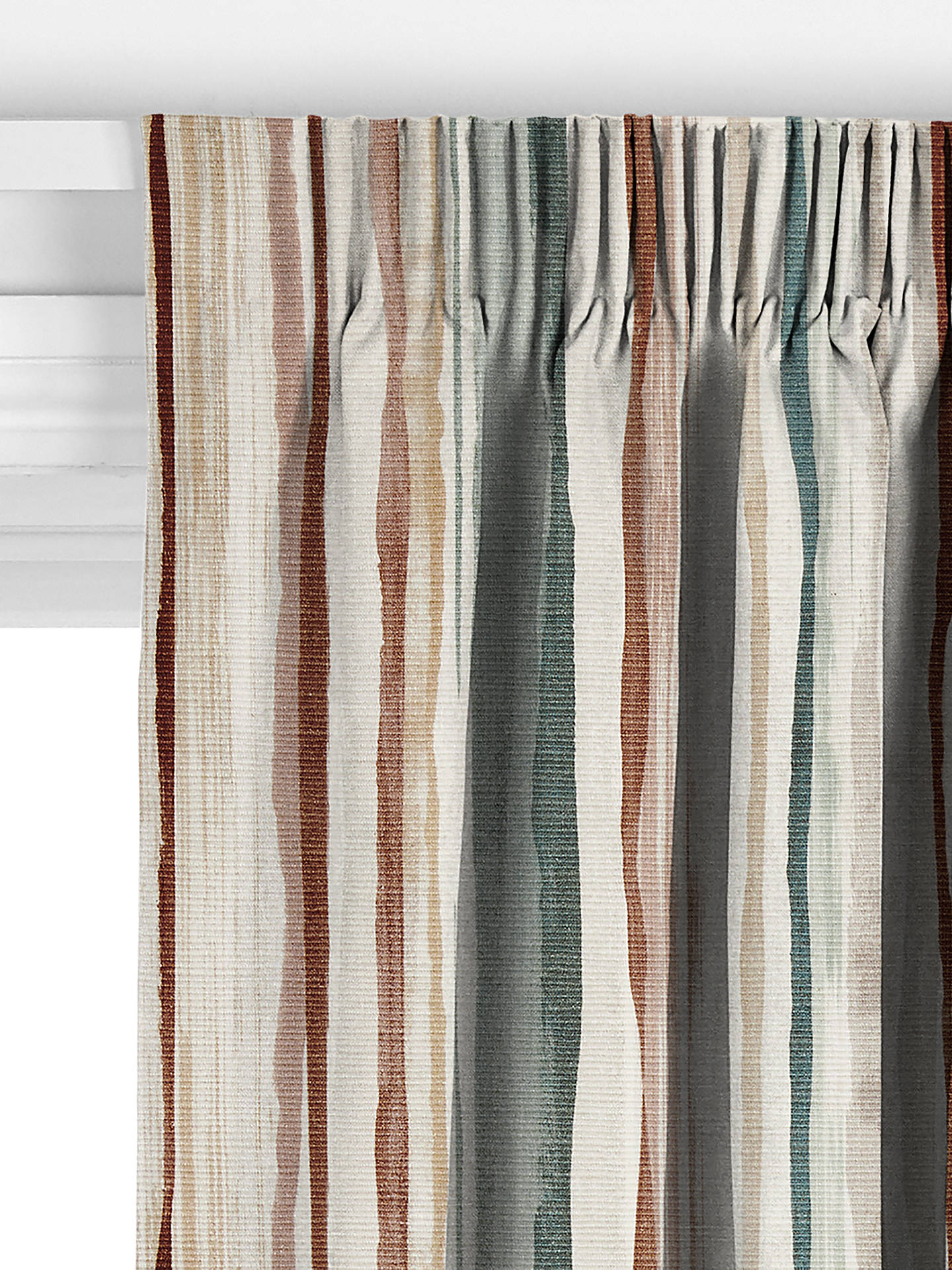 John Lewis Brook Stripe Made to Measure Curtains, Natural