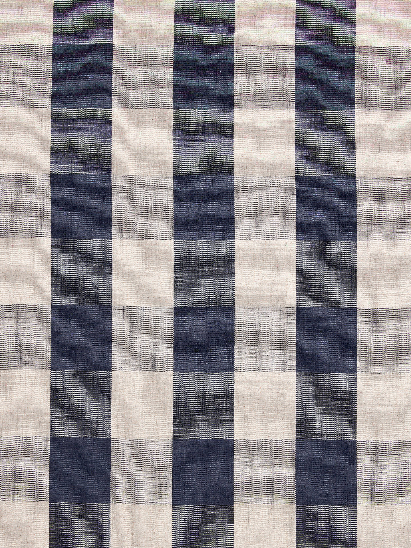 John Lewis Gingham Check Made to Measure Curtains, Navy