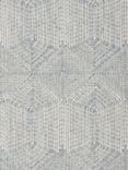 John Lewis Flax Embroidery Made to Measure Curtains or Roman Blind, Lake Blue