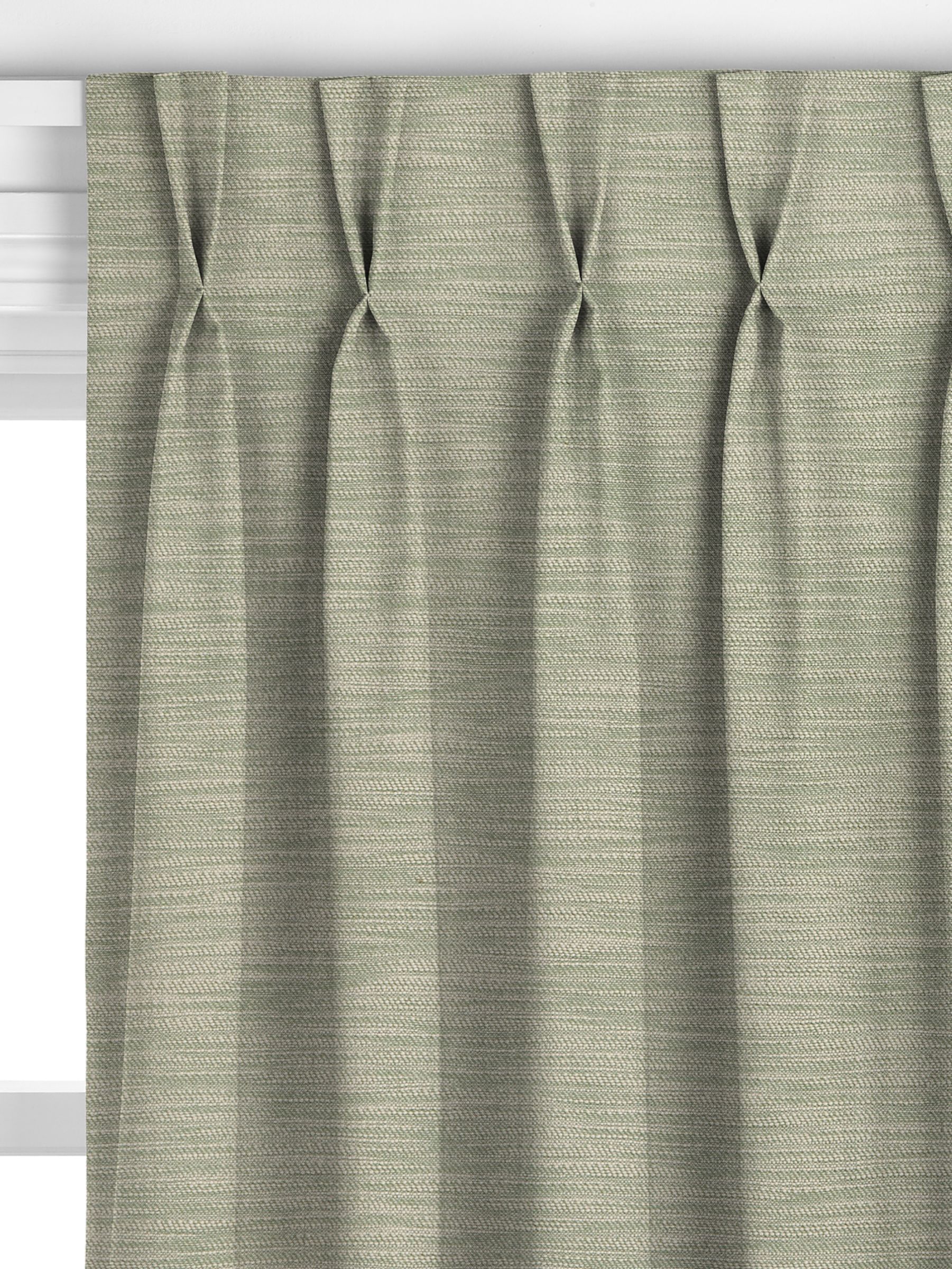 John Lewis BCI Cotton Linen Slub Made to Measure Curtains, Green