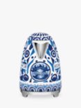 Smeg Dolce & Gabbana KLF03DGBUK Mediterraneo Electric Kettle, 1.7L, Blue/White