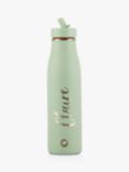 Totally About You Personalised Life Water Bottle, 500ml, Sage Green