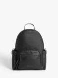 John Lewis Faux Leather Changing Backpack, Black