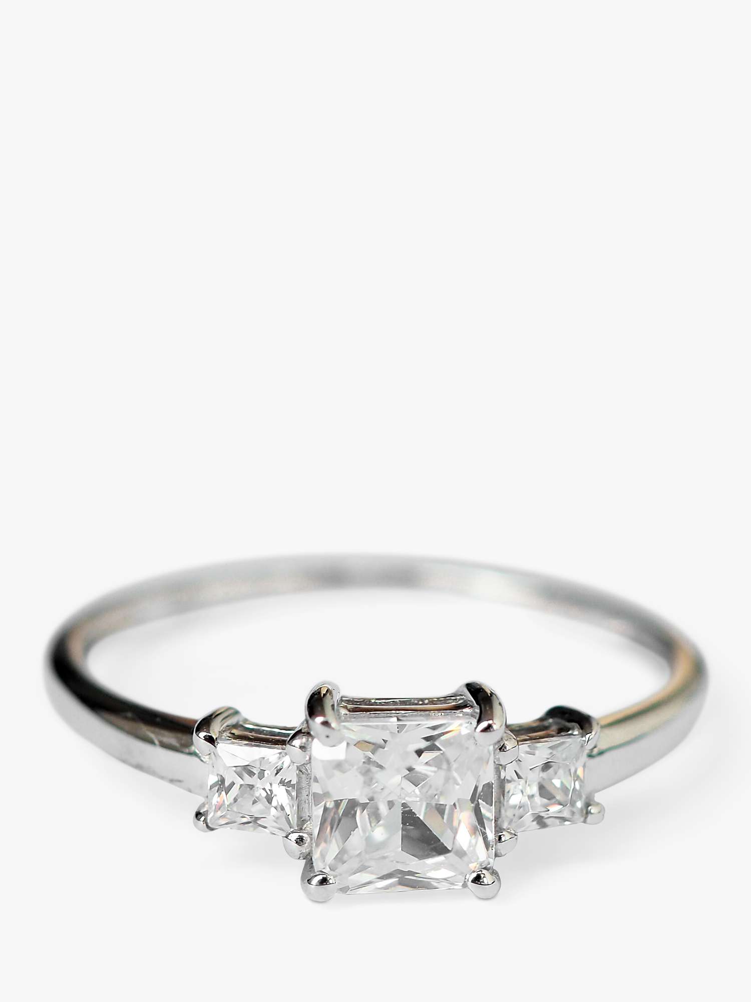 Buy L & T Heirlooms Second Hand 9ct White Gold Cubic Zirconia Ring Online at johnlewis.com