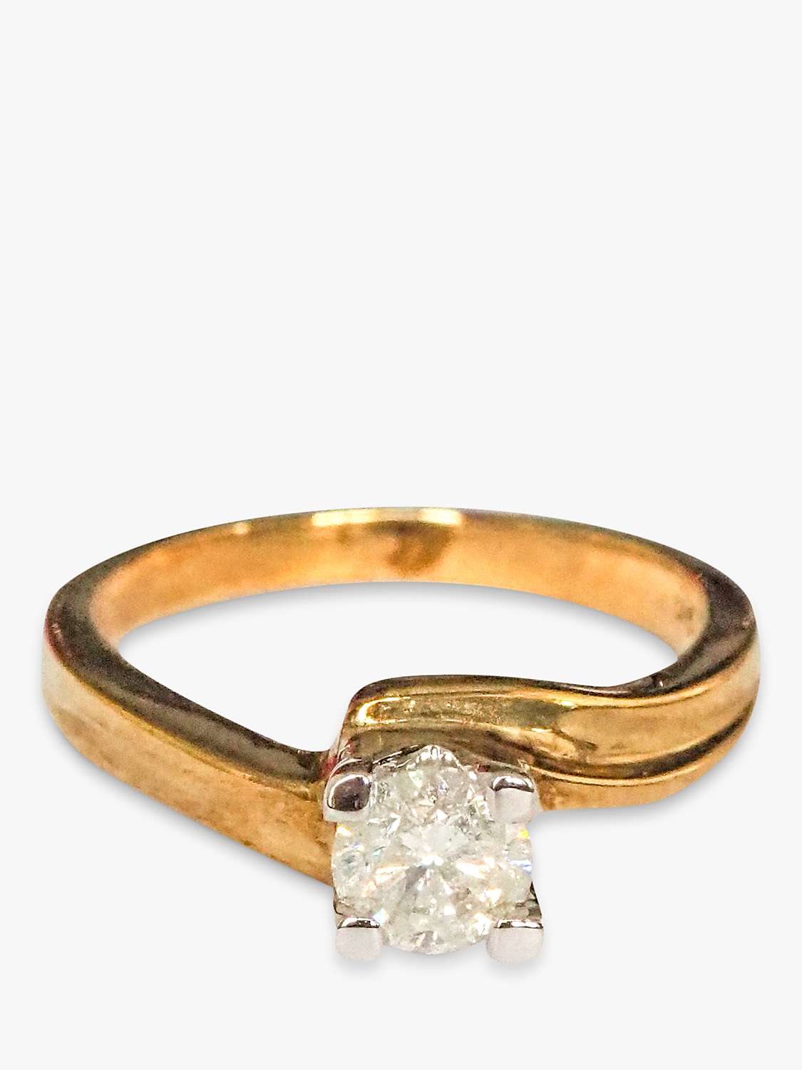 Buy L & T Heirlooms Second Hand 9ct Gold Solitaire Diamond Ring Online at johnlewis.com