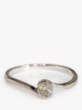 L & T Heirlooms Second Hand 9ct White Gold Solitaire Diamond Ring