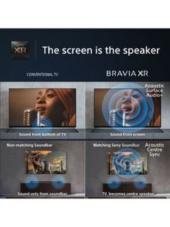Sony Bravia XR XR77A95L (2023) QD-OLED HDR 4K Ultra HD Smart Google TV, 77 inch with Youview, Dolby Atmos & Acoustic Surface Audio+, Black