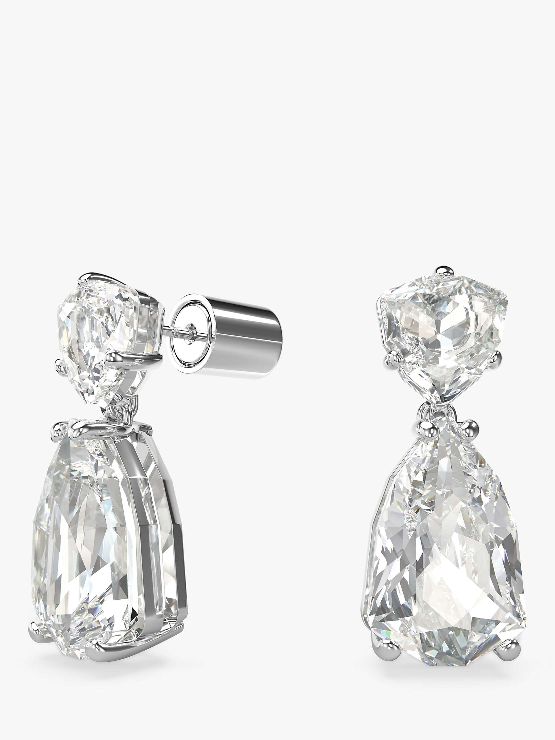 Buy Swarovski Mesmera Crystal Drop Earrings, Silver Online at johnlewis.com