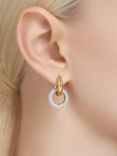 Swarovski Dextera Crystal Interlinked Hoop Earrings