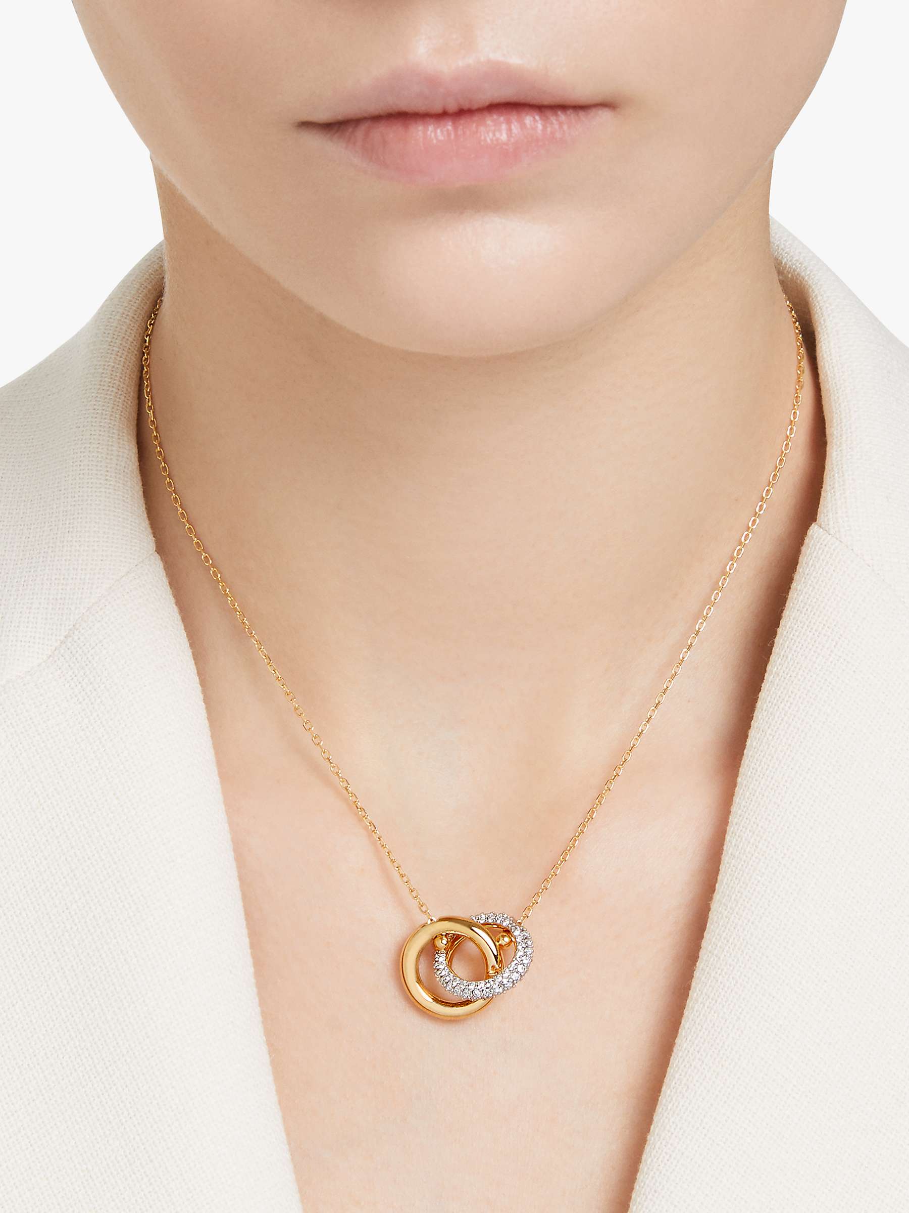 Buy Swarovski Dextera Crystal Interlocking Circle Pendant Necklace Online at johnlewis.com