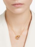 Swarovski Dextera Crystal Interlocking Circle Pendant Necklace
