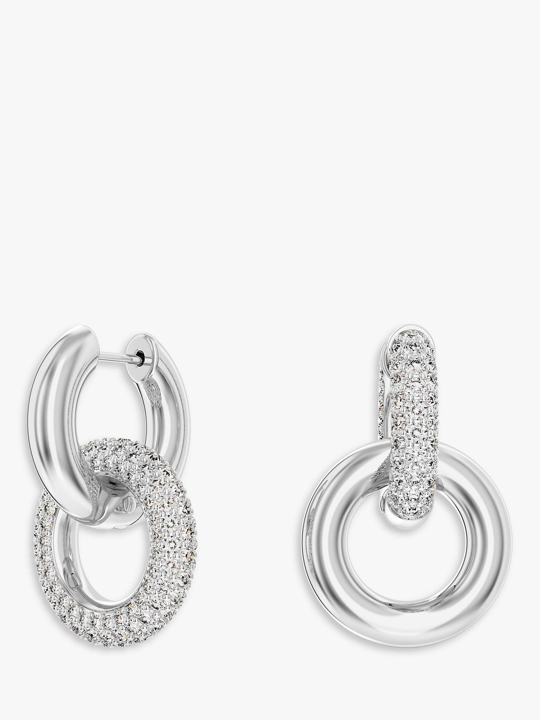 Buy Swarovski Dextera Crystal Interlinked Hoop Earrings Online at johnlewis.com