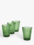 John Lewis Orangery Plastic Tumbler, Set of 4, 300ml, Green