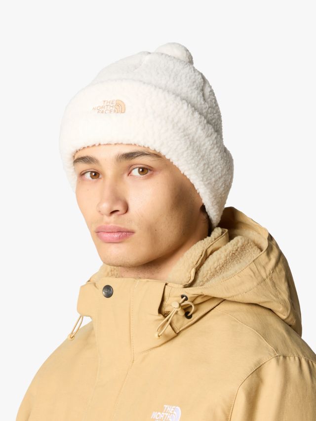 The north face hot sale white beanie