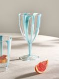 John Lewis Lisbon Stripe Plastic Picnic Wine Glass, 450ml