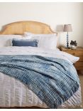 John Lewis Boucle Blend Throw, Blue Multi