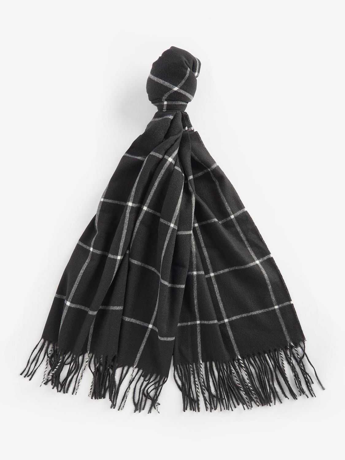 Barbour New Check Tartan Scarf Black/Stewart - Terraces Menswear