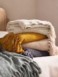 John Lewis Chunky Weave Throw, Graphite