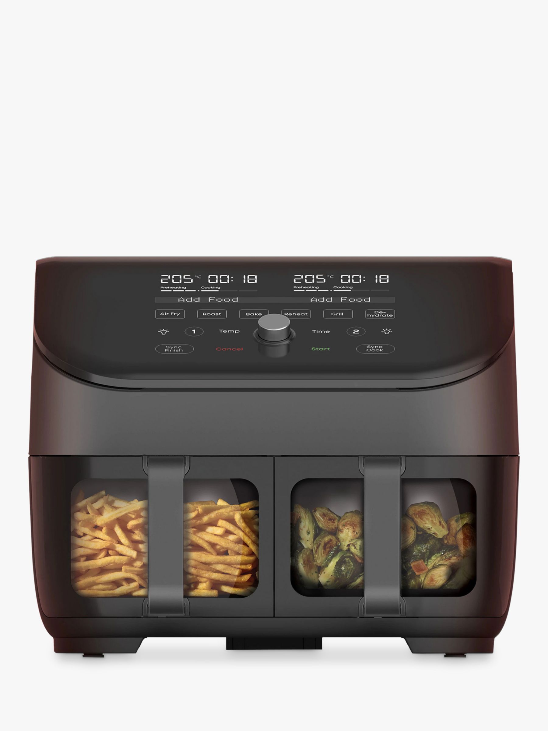 Instant Dual Drawer 8-in-1 Air Fryer with ClearCook Black