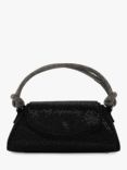 Dune Brynley Beaded Knot Strap Clutch Bag, Black