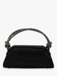 Dune Brynley Beaded Knot Strap Clutch Bag, Black