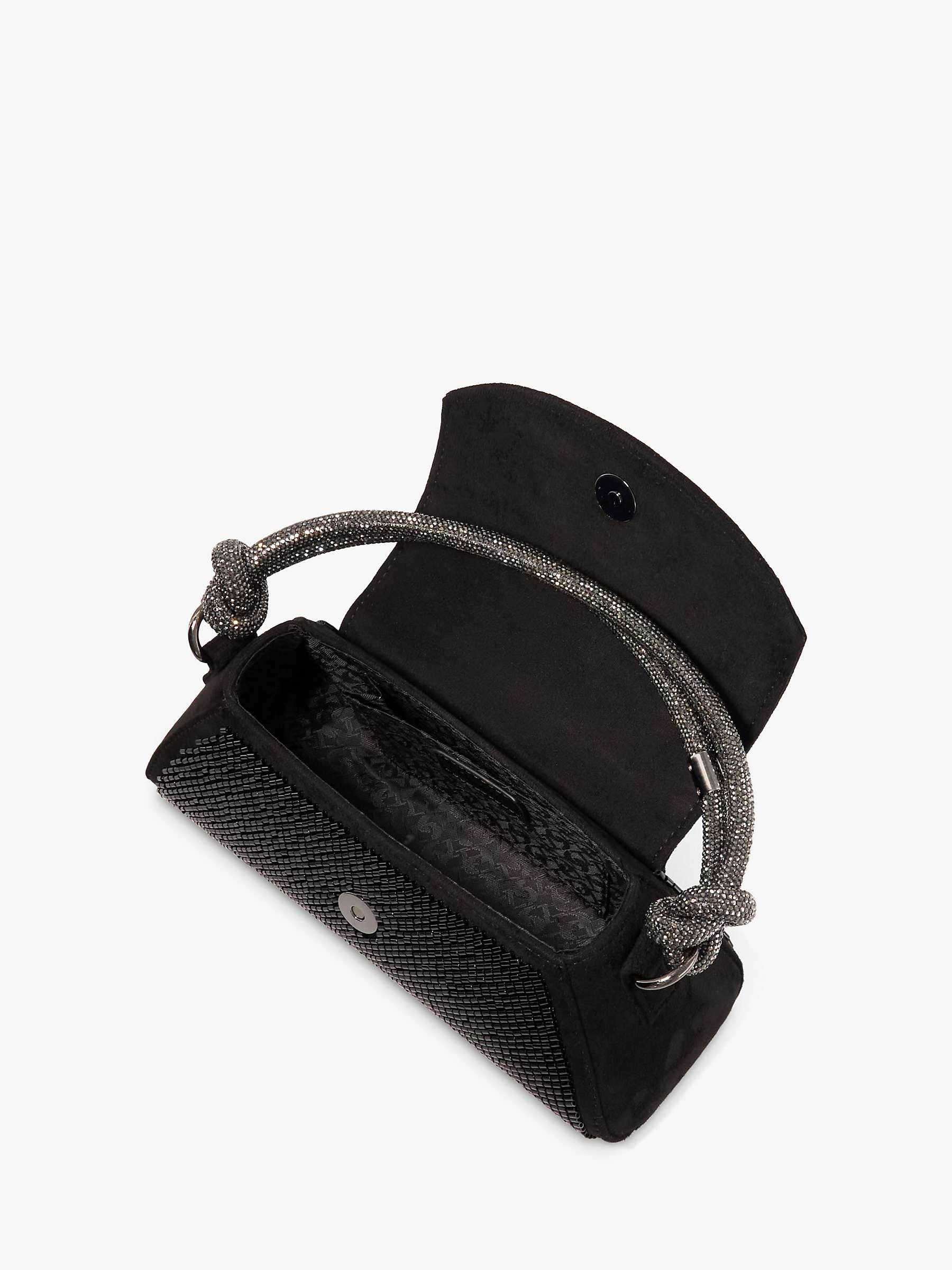Buy Dune Brynley Beaded Knot Strap Clutch Bag, Black Online at johnlewis.com