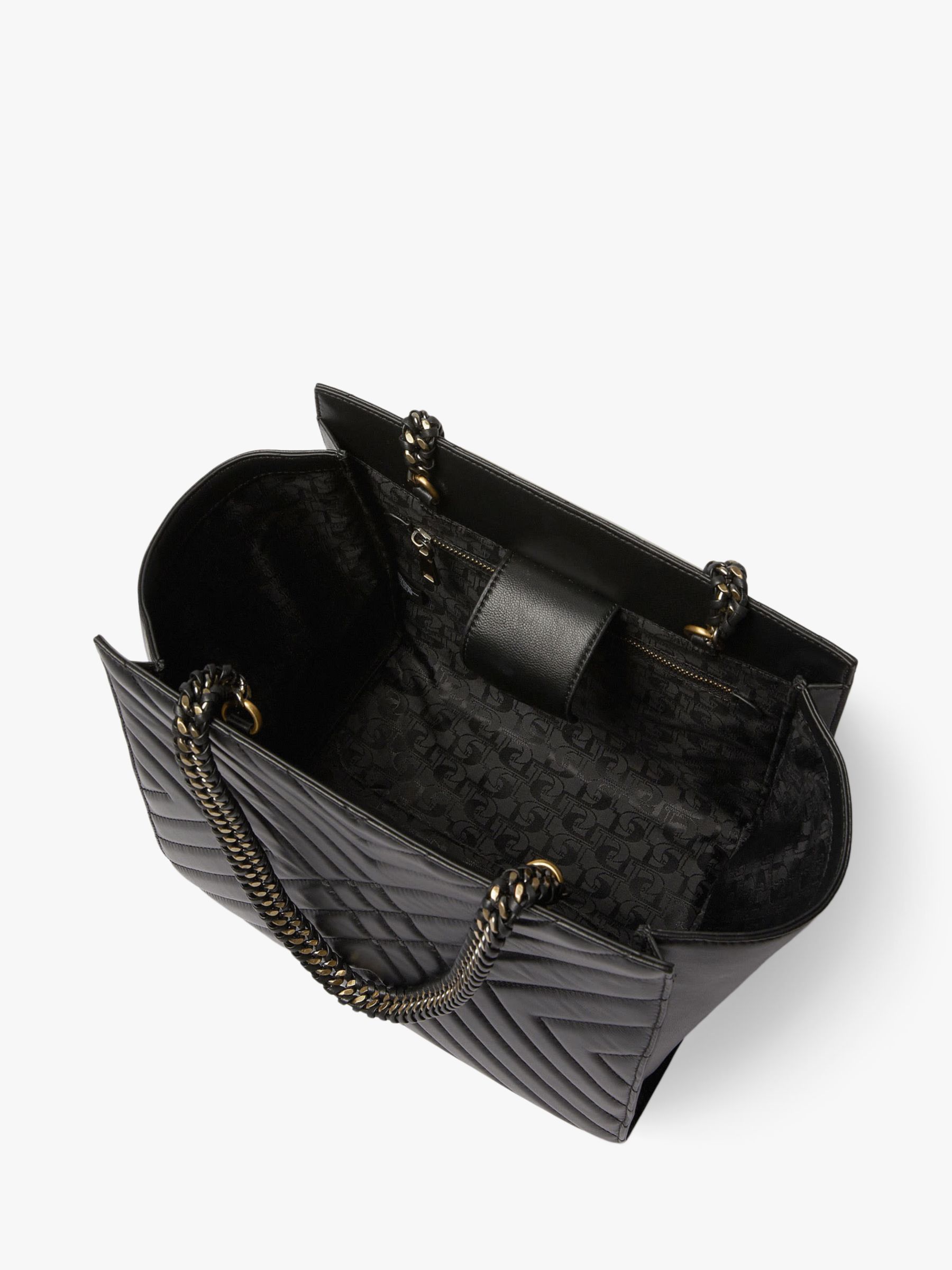 Buy Dune Hampstead Quilted Leather Shoulder Bag, Black Online at johnlewis.com