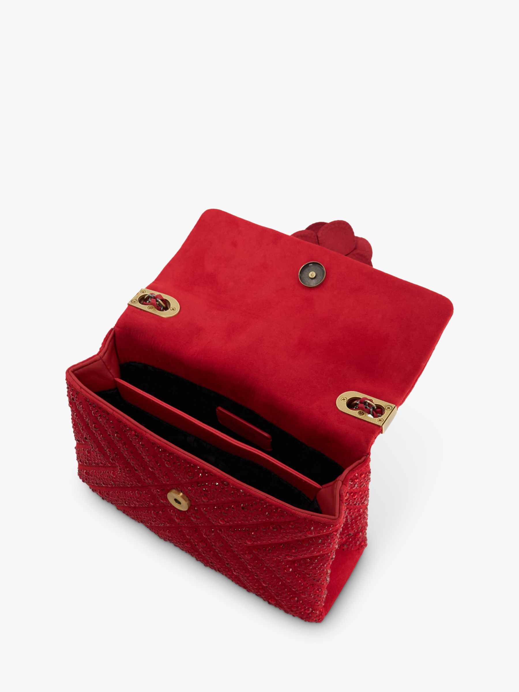 Dune Richmond Embellished Shoulder Bag, Red