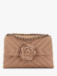 Dune Richmond Diamante Corsage Shoulder Bag, Rose Gold