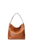 Lauren Ralph Lauren Kassie Large Leather Shoulder Bag, Tan