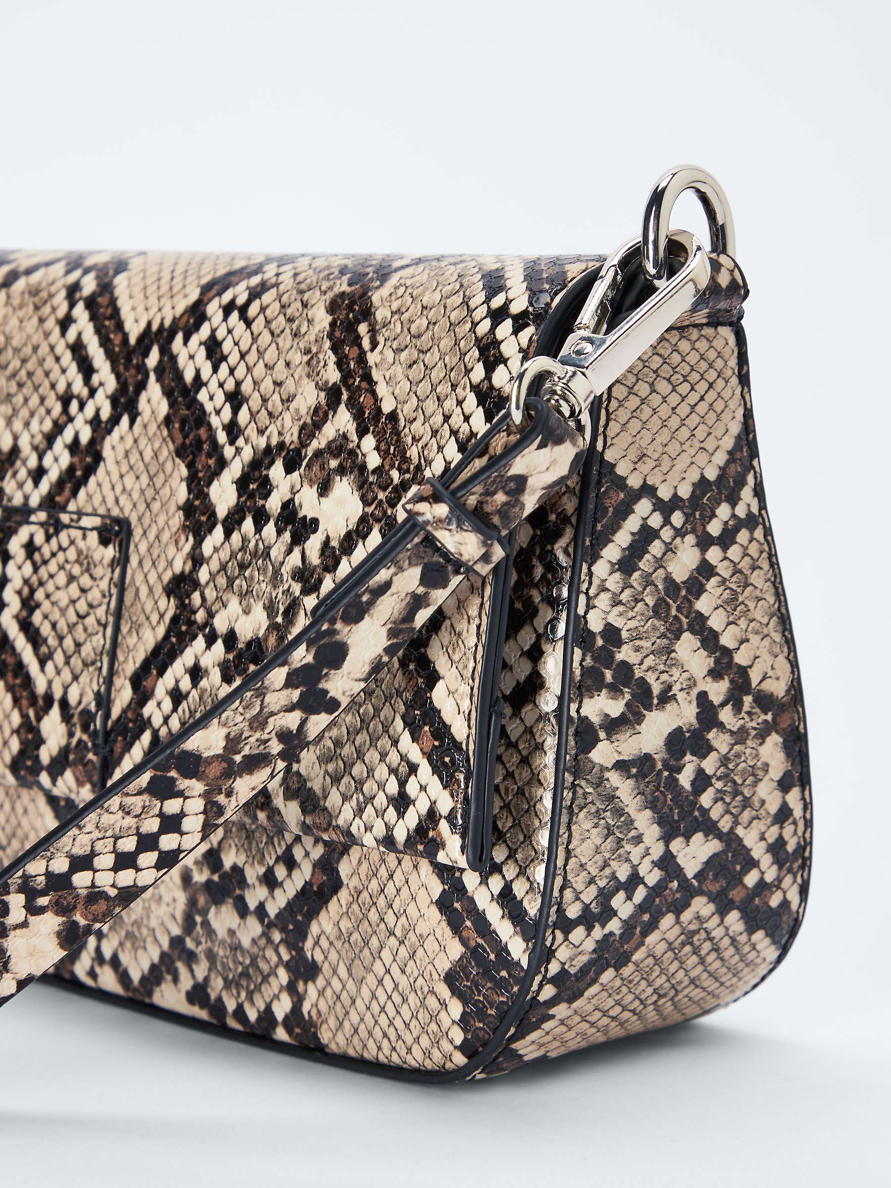 Buy John Lewis ANYDAY Sleek Snake Print Flapover Shoulder Bag Online at johnlewis.com